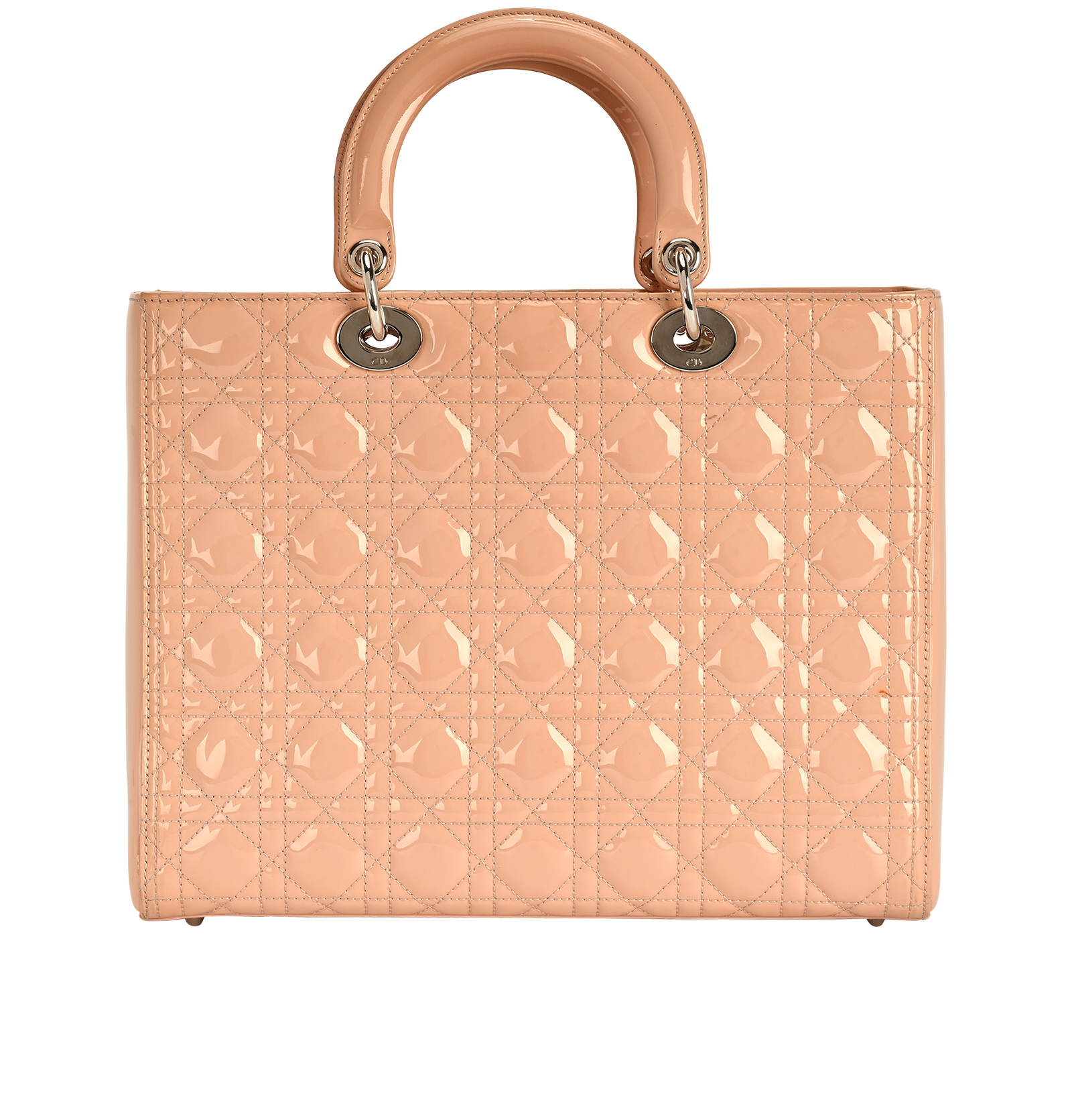 Large Lady Dior, &pound;1,800, Handbags, Pink, Patent Leather, Back view